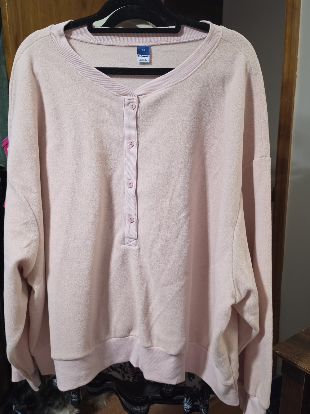 Old Navy Light Pink Henley Pullover Sweater- Super Soft!